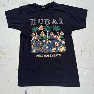 Kids Dubai T-Shirt Black Spell-Out S Middle East Quiet Luxury Island Arab United